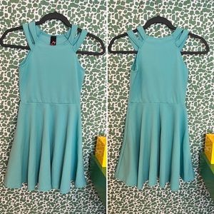 EUC Brand: Pinc 👗 Cute turquoise dress with fun shoulder straps!